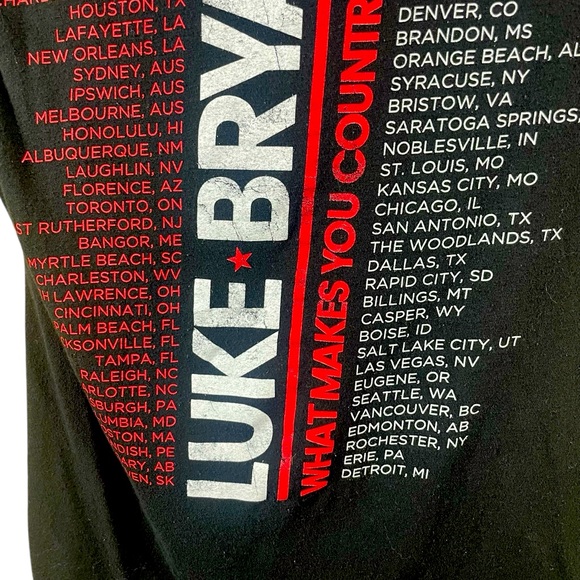 Luke Bryan Men’s/ Unisex Band Short Sleeve Tour T-Shirt Size M - Picture 6 of 8